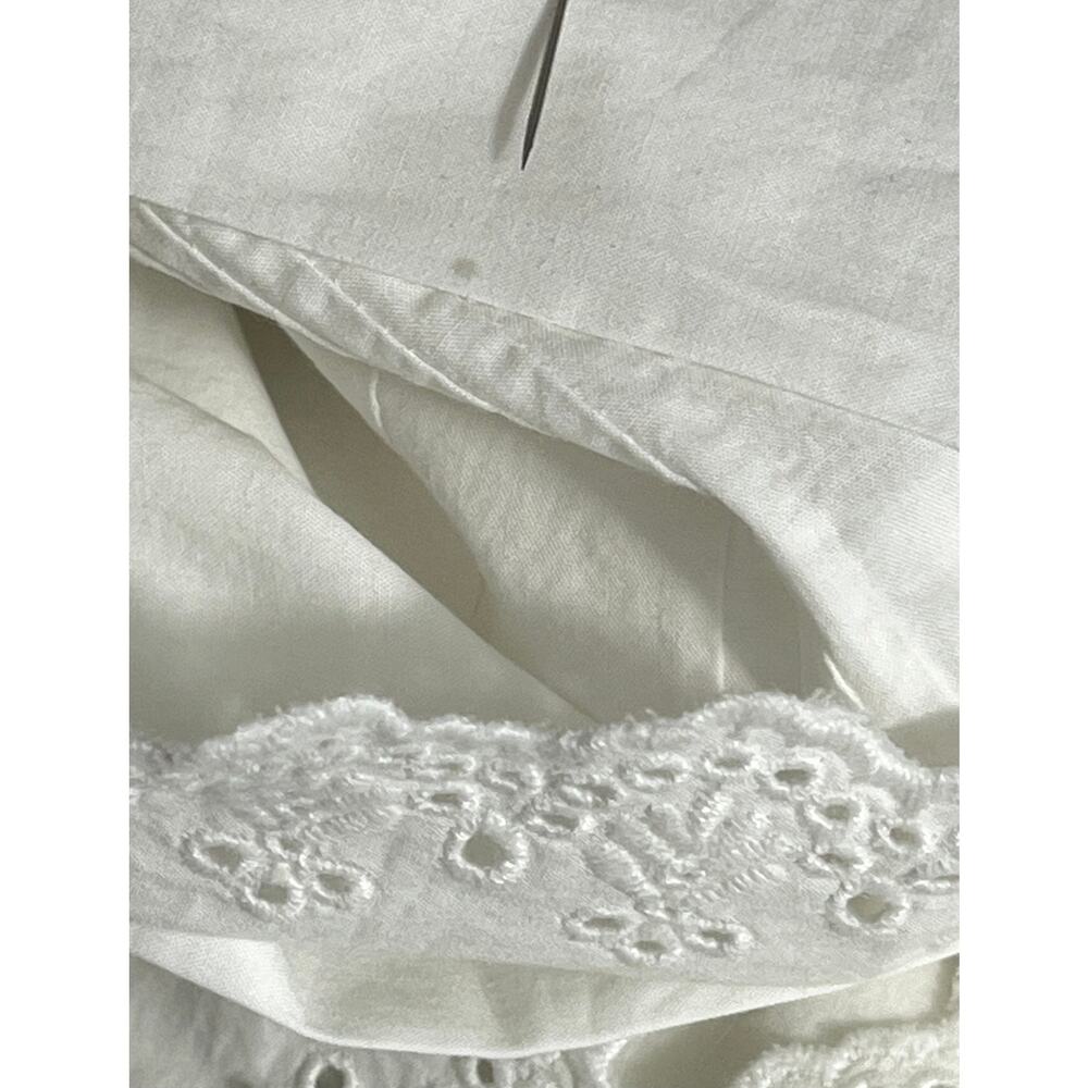 DOEN Sz M Medium Sebastiane Skirt Midi Scalloped Ivory Powder A-Line - Picture 16 of 16